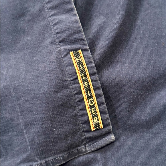 Tommy Hilfiger Navy Blue, Snap Button Down, Velvet Corduroy Shirt- size 2X - Picture 9 of 15